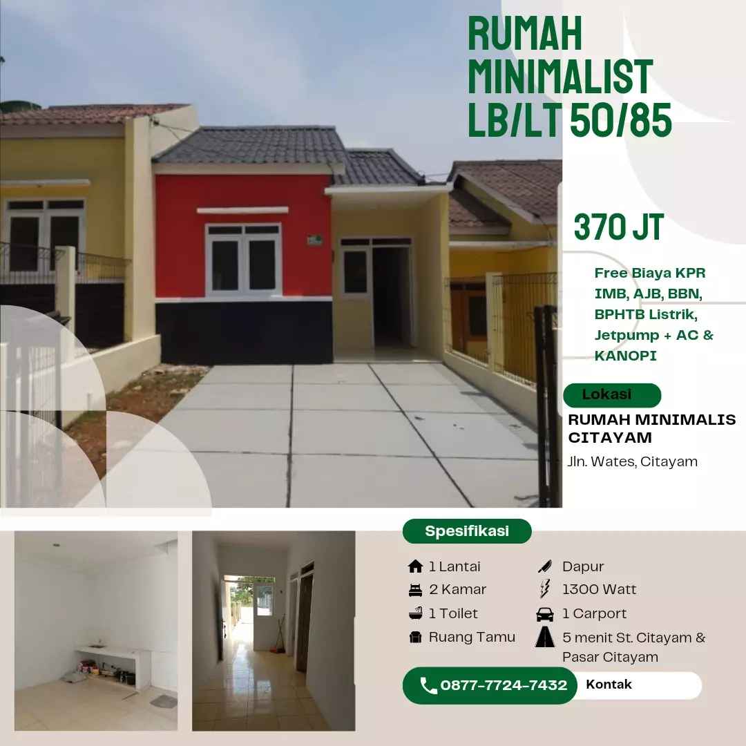 rumah siap huni 5 menit st citayam free bea2