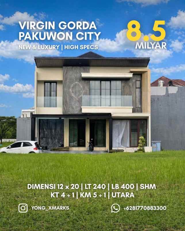 rumah virgin gorda pakuwon city new luxury