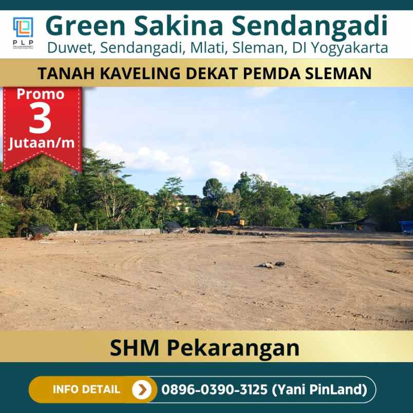 tanah kaveling 3 jutaan m dekat pemda sleman