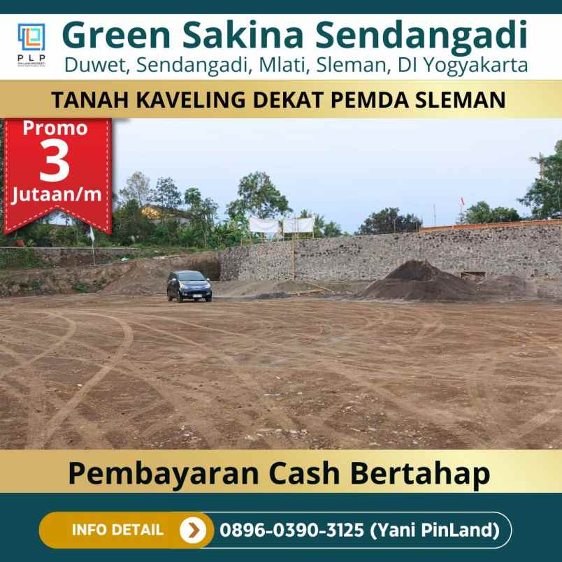 tanah kaveling 3 jutaan m dekat pemda sleman