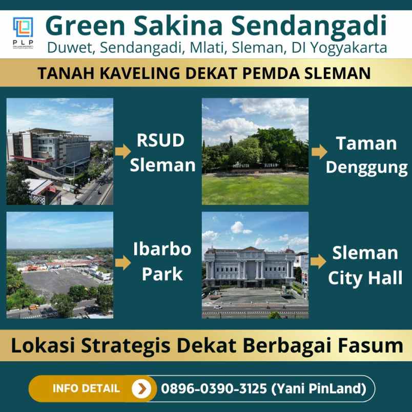 tanah kaveling 3 jutaan m dekat pemda sleman