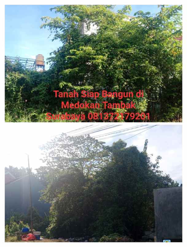 tanah siap bangun dekat medokan tambak surabaya