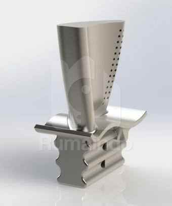 turbine blade for gas turbine temp 1800 c to 2200 c