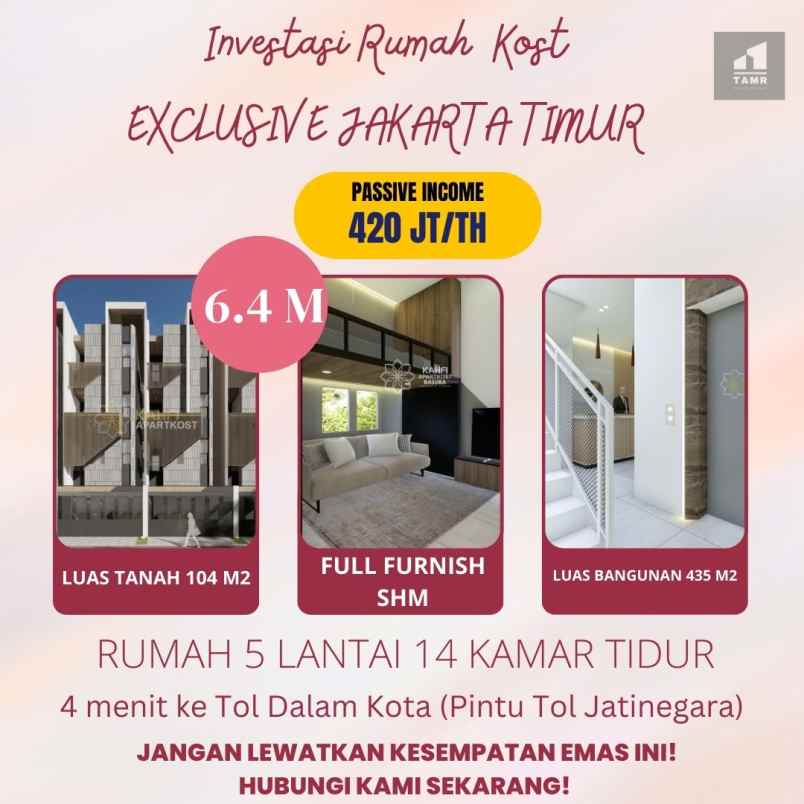 apartemen kos mewah dekat kampus trisakti mall bassura