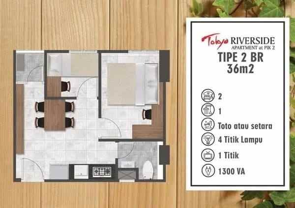 apartemen tokyo riverside pik2 full furnish