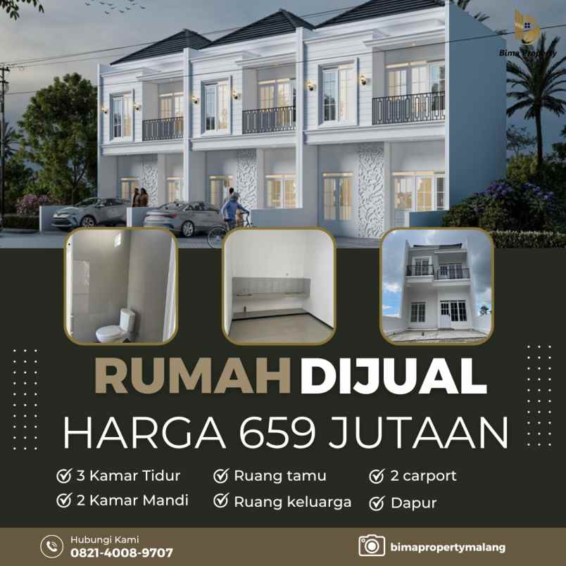 dijual hunian siap huni 2 lantai mewah