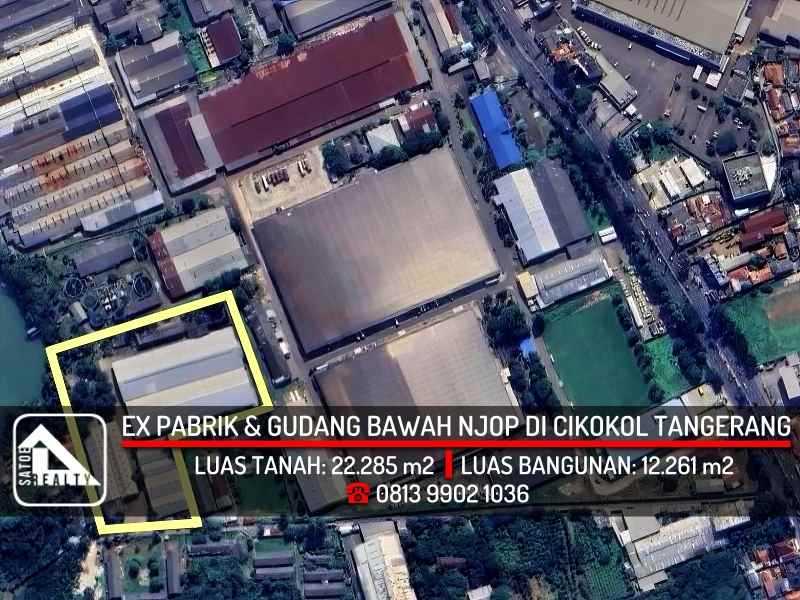 dijual ruko gudang kantor cikokol tangerang banten