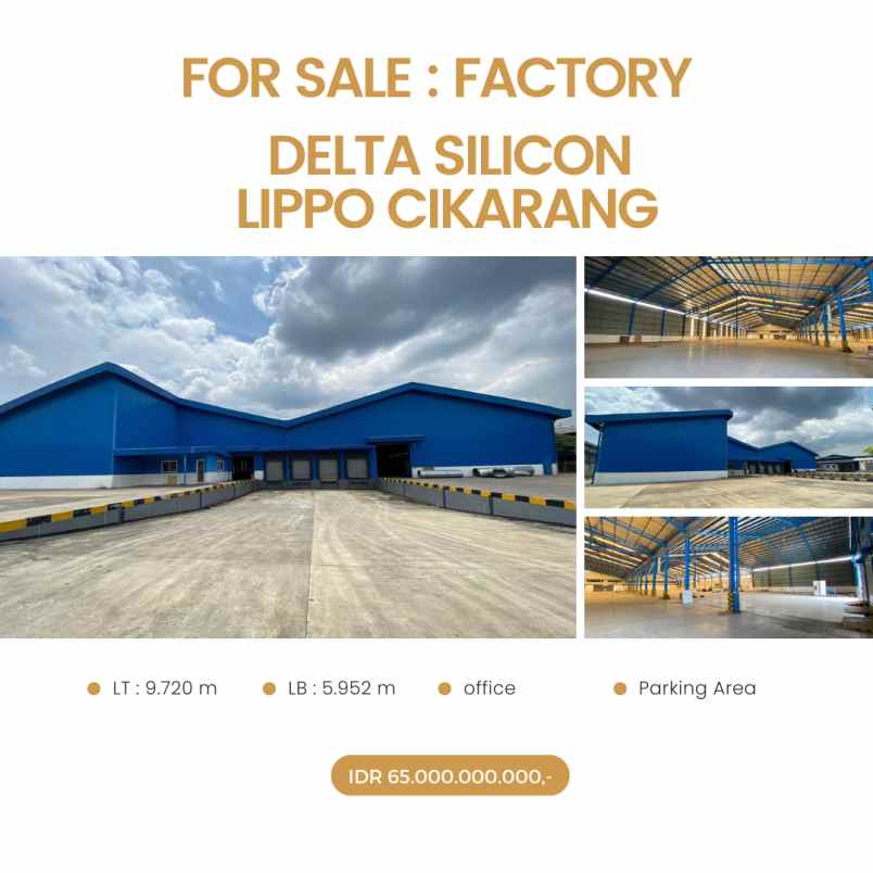 dijual ruko gudang kantor delta silicon lippo cikarang