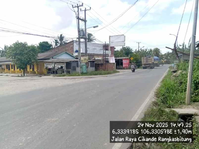 dijual ruko gudang kantor di jalan raya cikande km 10