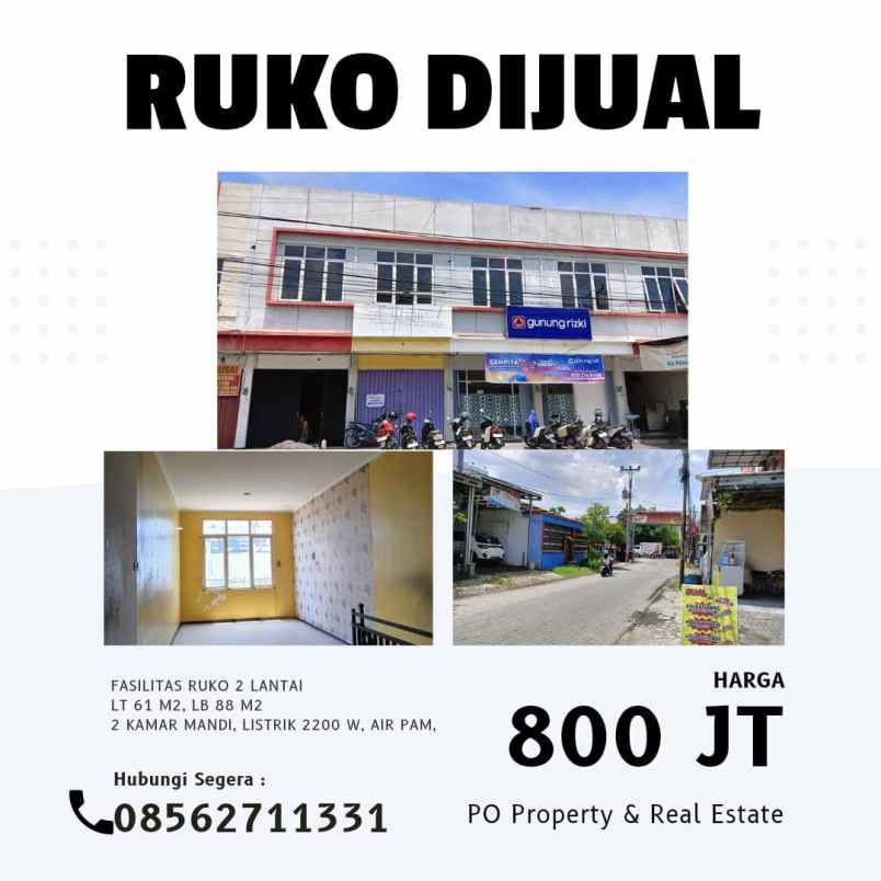 dijual ruko gudang kantor tlogomulyo