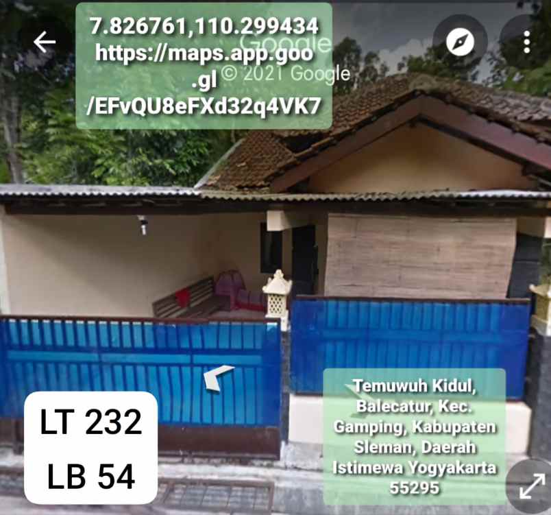 dijual rumah 1 lantai di sleman