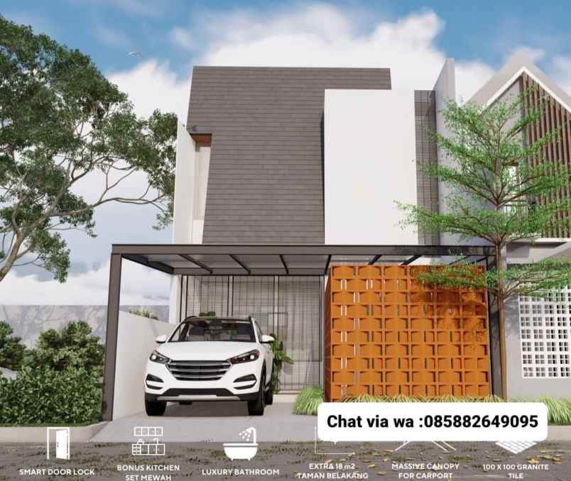 dijual rumah baru bangun di villa cinere mas