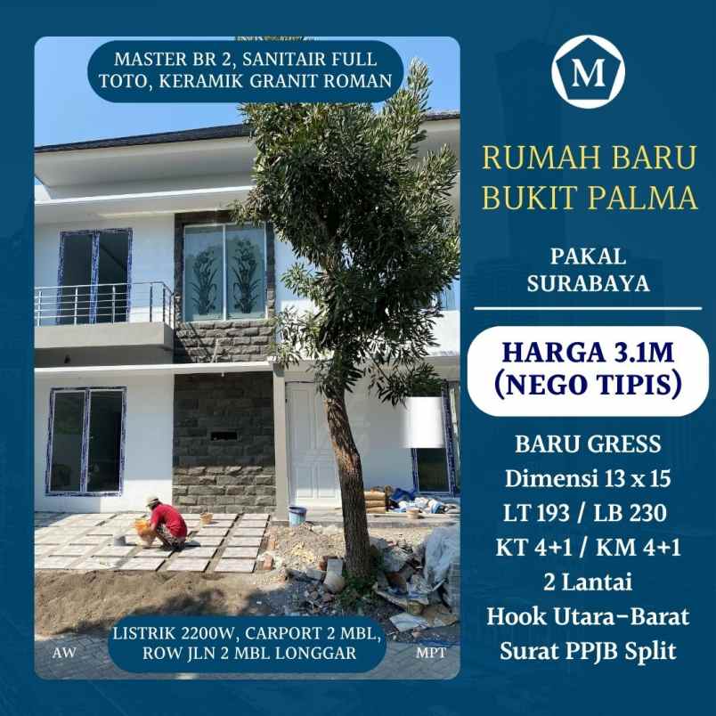 dijual rumah bukit palma