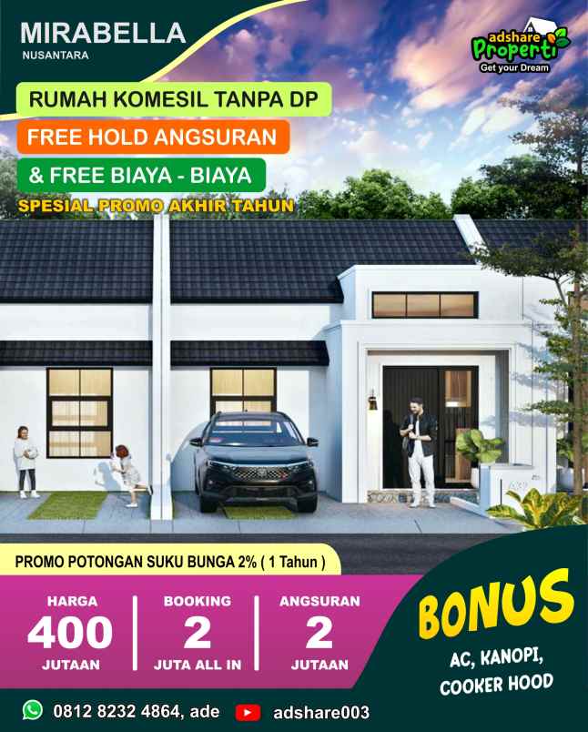 dijual rumah bunibakti babelan