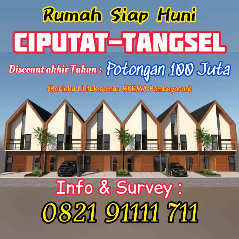 dijual rumah ciputat tangerang selatan