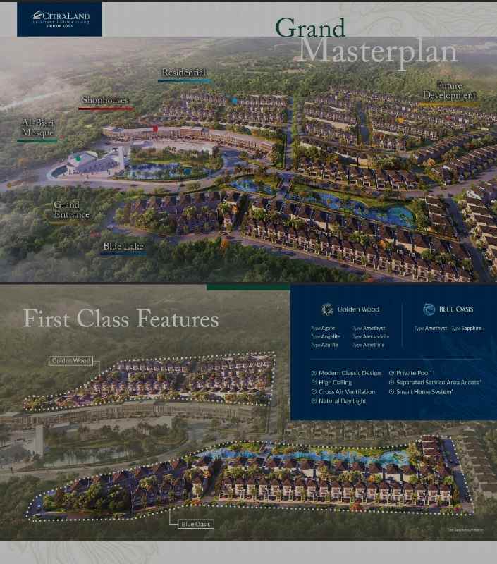 dijual rumah citraland blue oasis