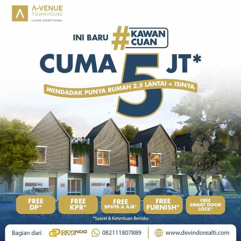 dijual rumah cluster di dekat stasiun dan toll serpong