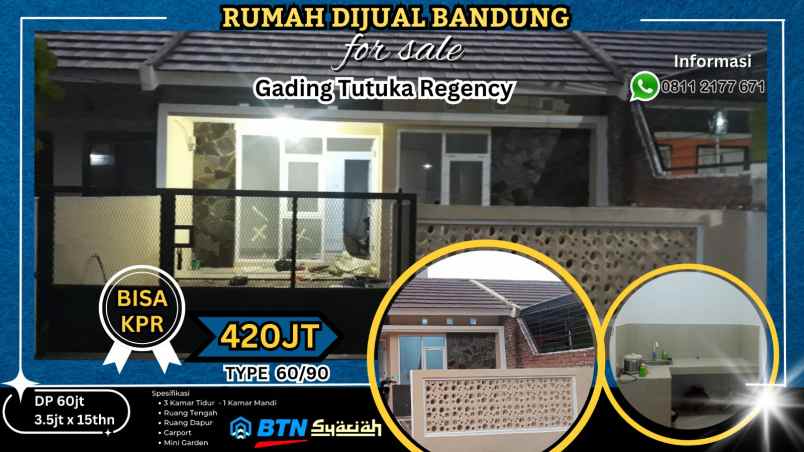 dijual rumah gading tutuka residence