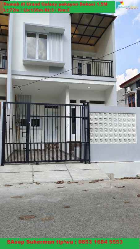 dijual rumah galaxy city pekayon bekasi