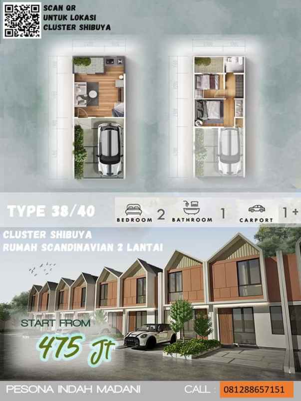 dijual rumah jalan h aman kalibaru depok