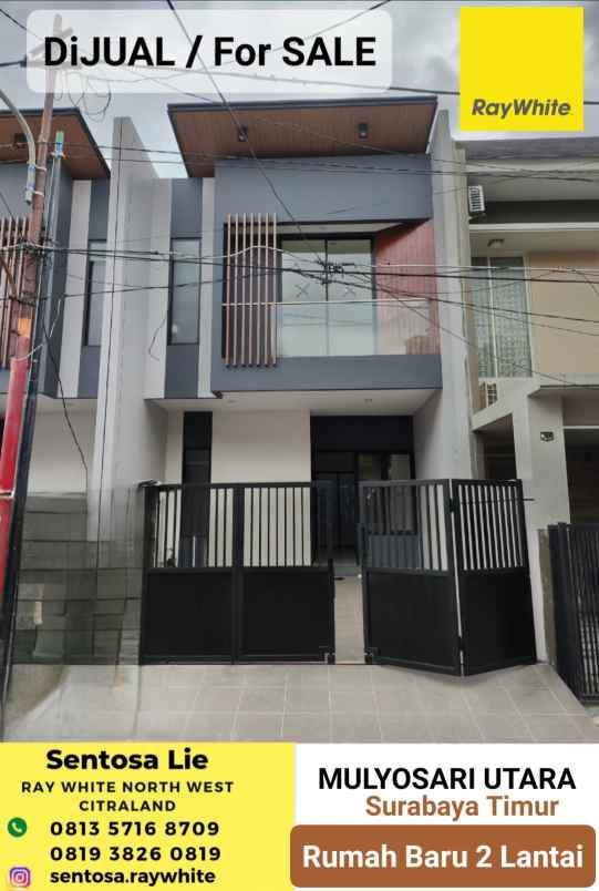 dijual rumah jalan mulyosari utara