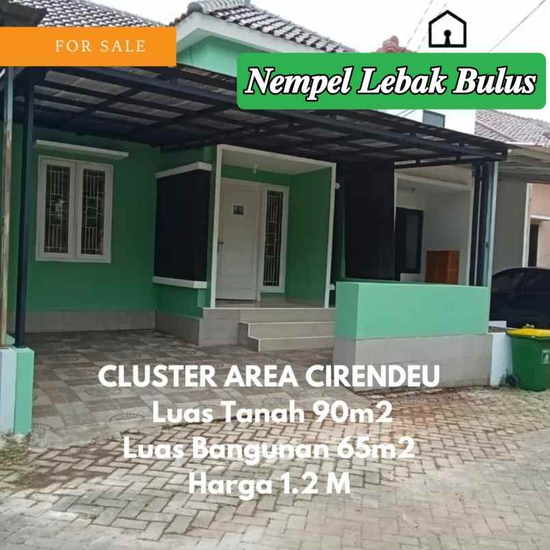 dijual rumah jalan raya cirendeu lebak