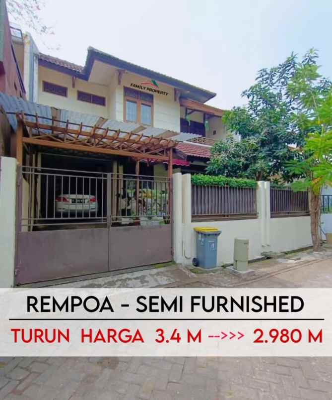 dijual rumah jalan raya rengas rempoa