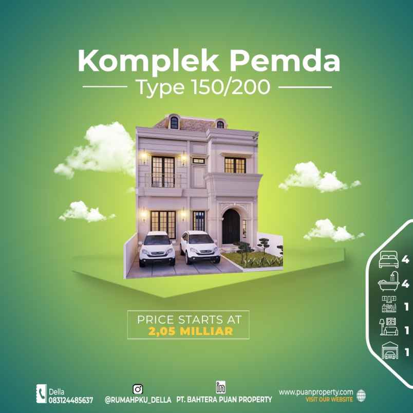 dijual rumah jl cemara kipas