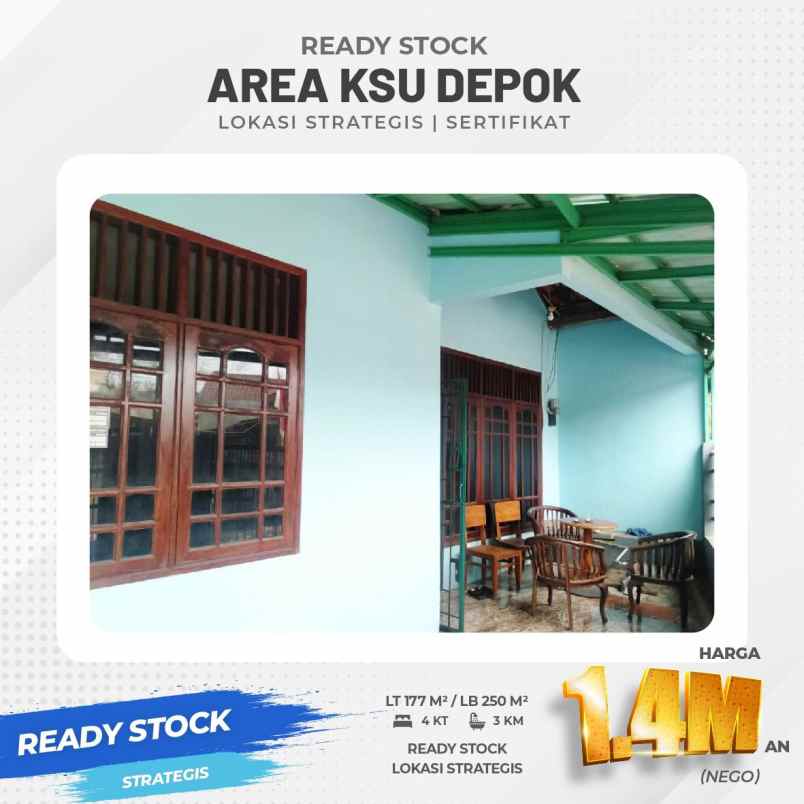 dijual rumah jl ksu