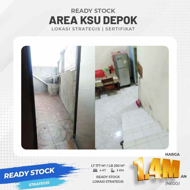 dijual rumah jl ksu