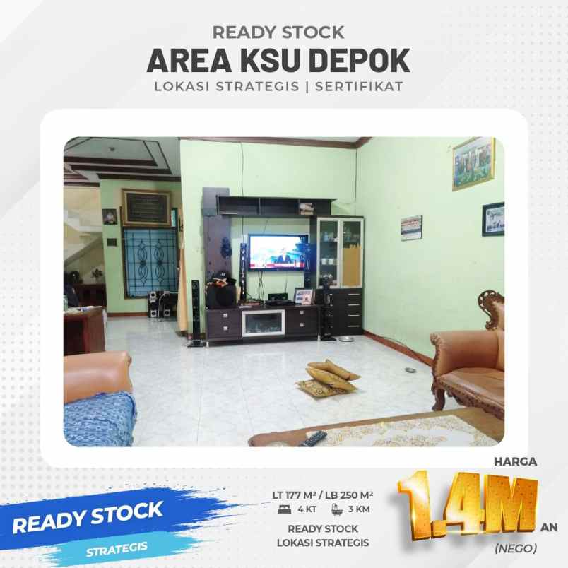 dijual rumah jl ksu