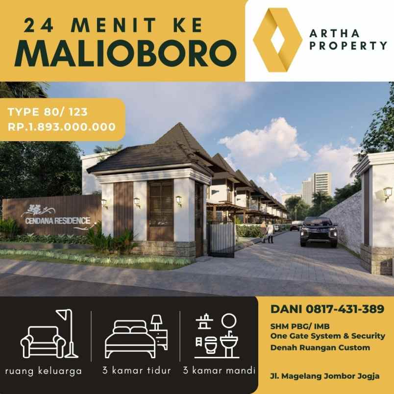 dijual rumah jl magelang jombor jongke