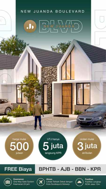 dijual rumah juanda boulevard