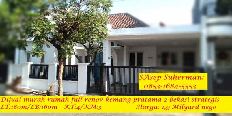 dijual rumah kemang pratama2 bekasi