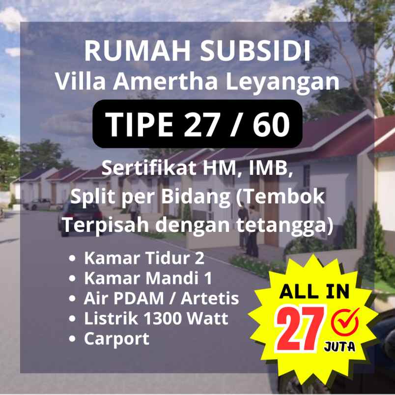 dijual rumah leyangan ungaran timur