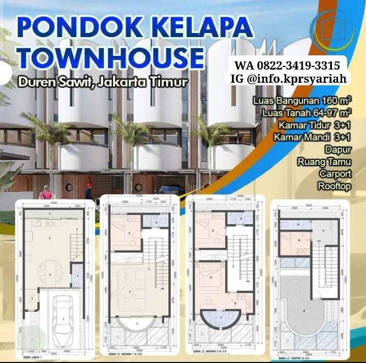 dijual rumah pondok kelapa