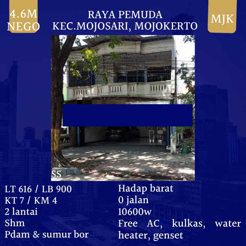 dijual rumah raya pemuda