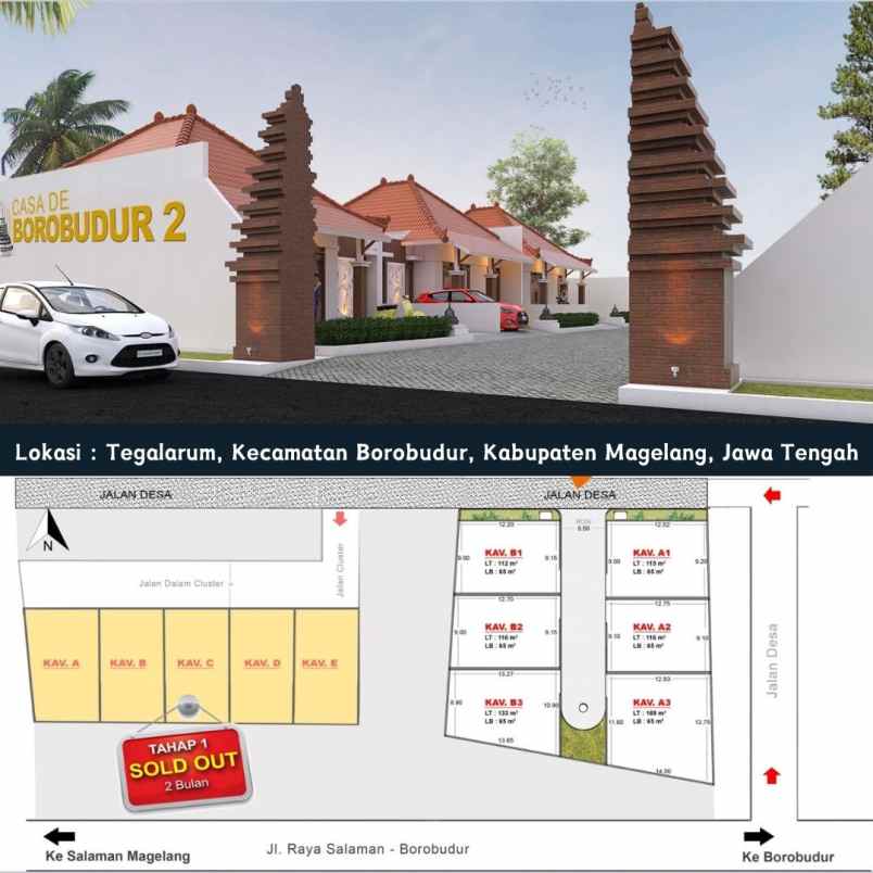 dijual rumah tegalarum borobudur