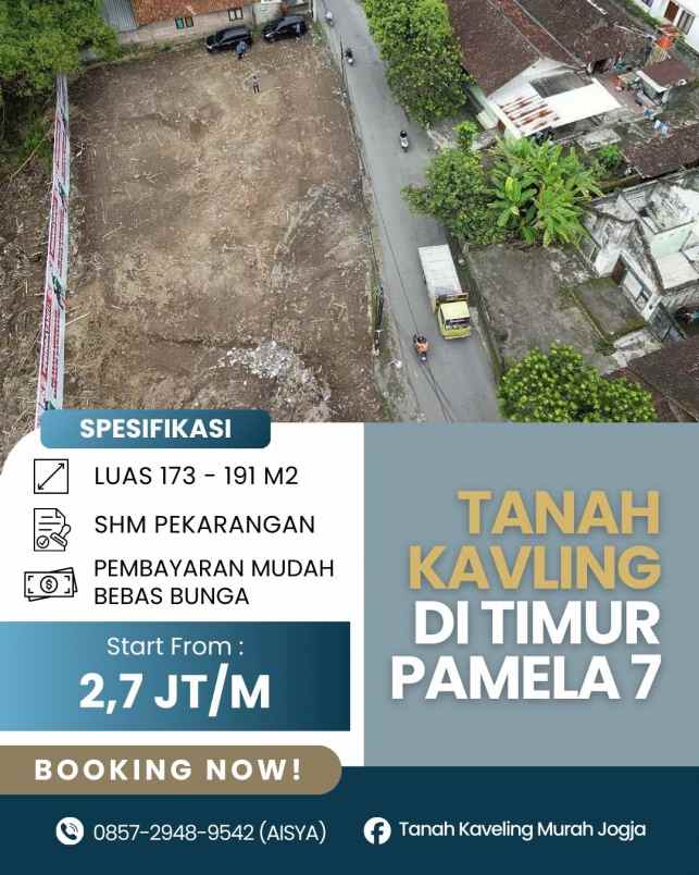 dijual tanah bayen purwomartani kalasan
