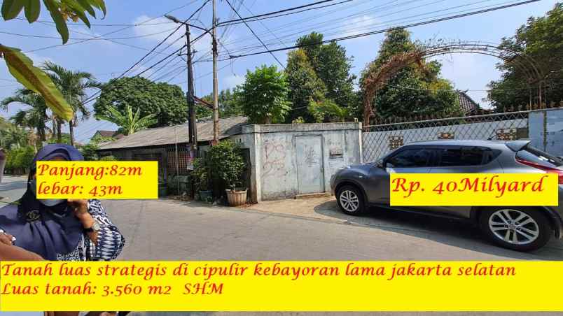 dijual tanah cipulir kebayoran lama