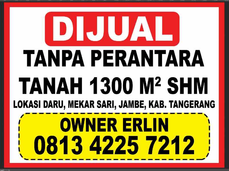 dijual tanah daru desa mekar sari