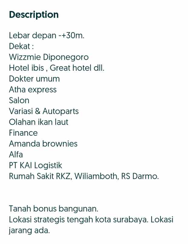 dijual tanah empu tantular