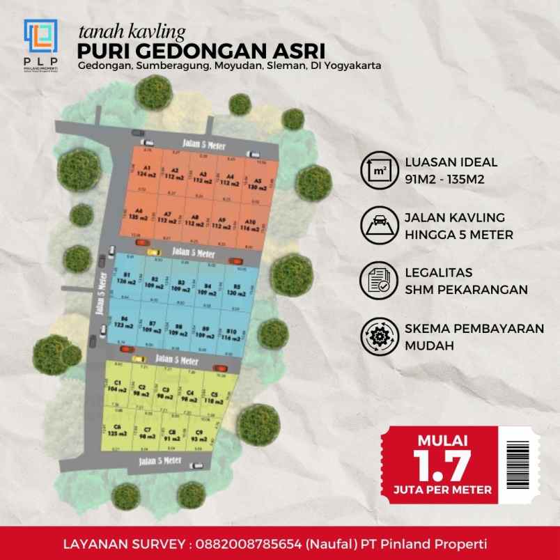 dijual tanah gedongan sumberagung