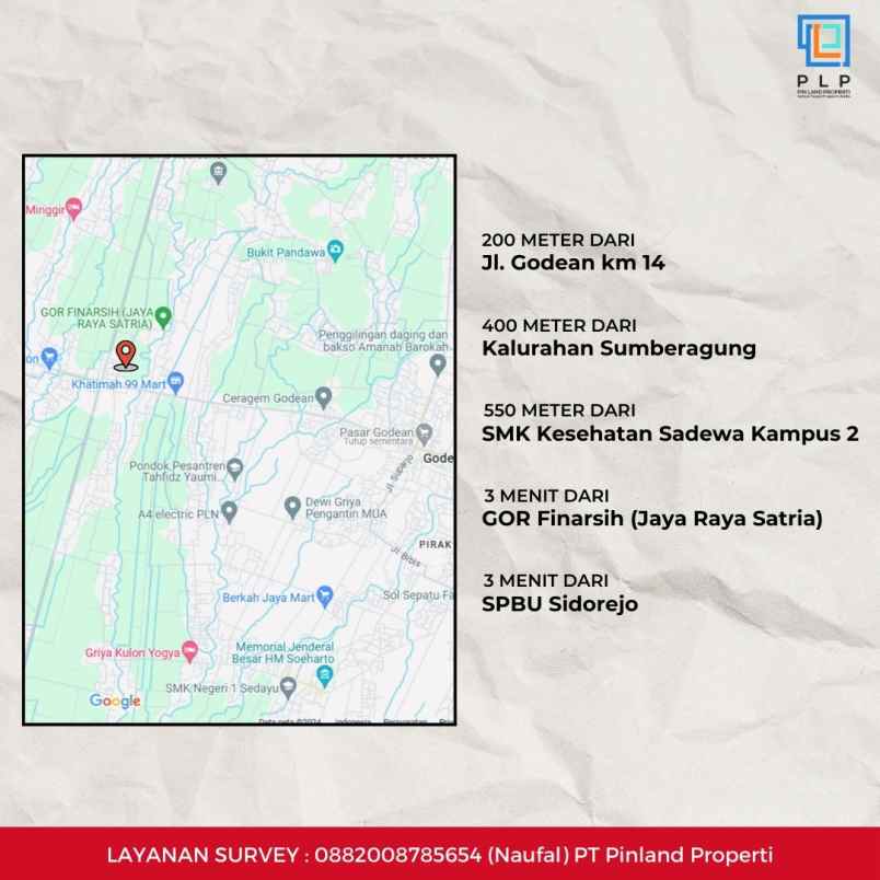 dijual tanah gedongan sumberagung