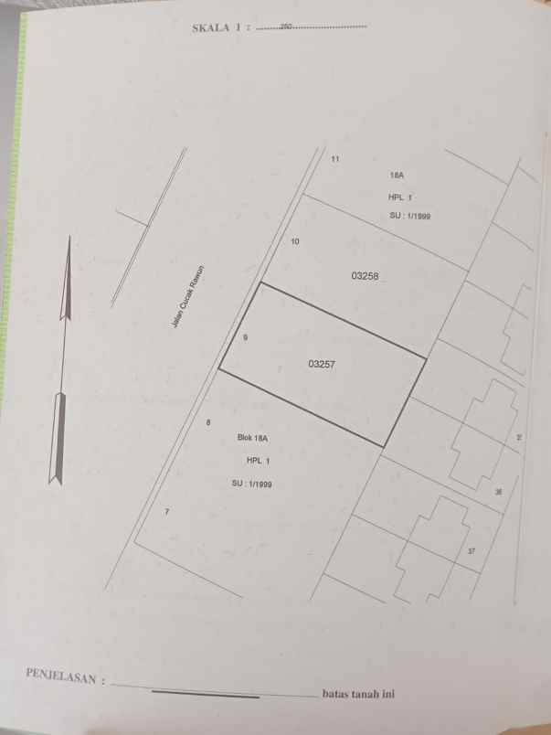 dijual tanah jalan cucak rawun