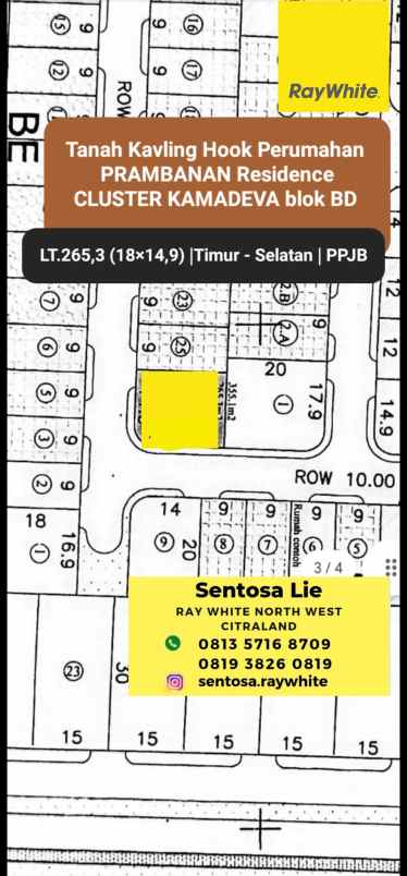 dijual tanah jalan prambanan residence