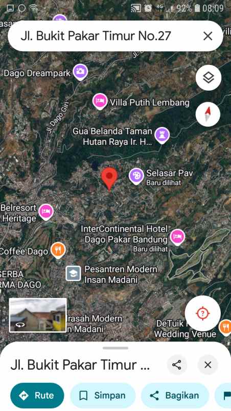 dijual tanah jl bukit pakar timur