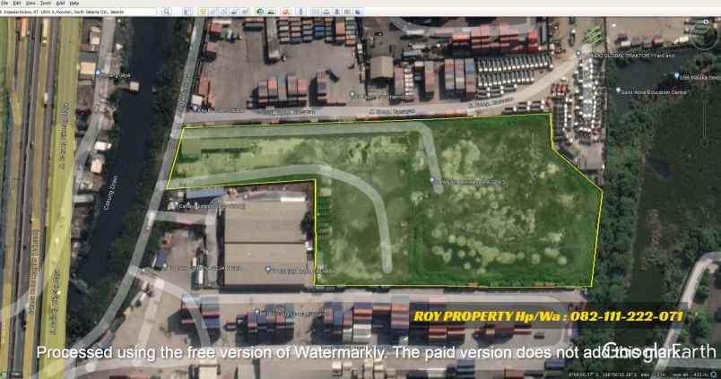 dijual tanah jl inspeksi kirana