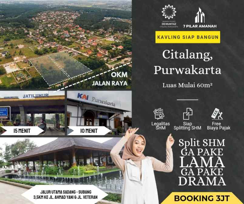 dijual tanah jl kolonel rahmat citalang