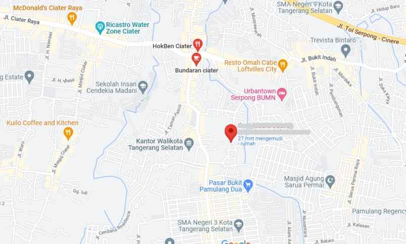 dijual tanah jl muali serua